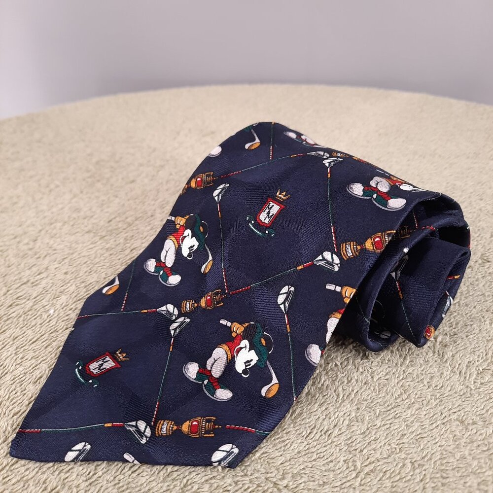 Disney Mickey & Co Golf Silk Men's Tie Atlas Design Goteborg Sweden